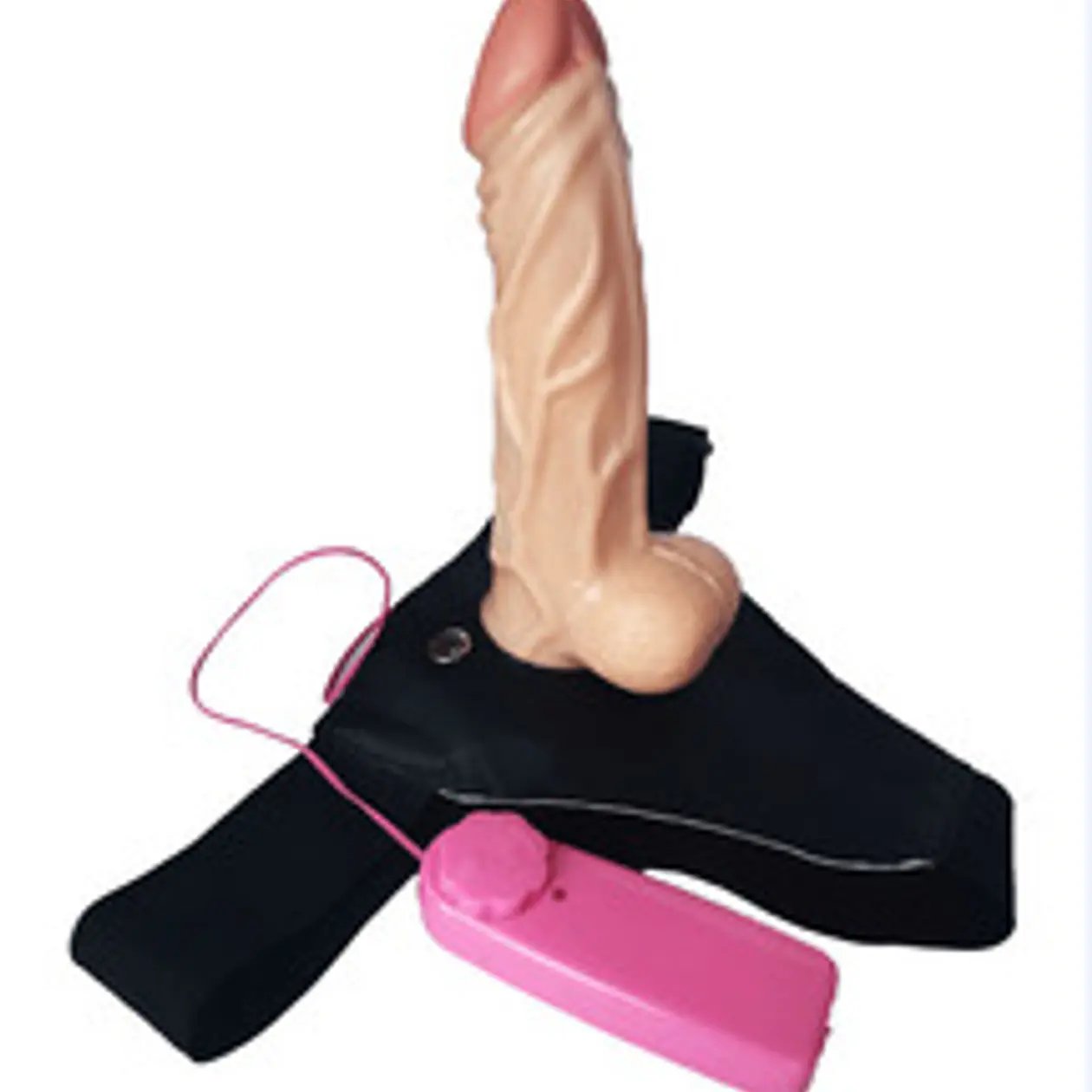Ultimate Pleasure Hollow Strap On Dildo with Vibrator